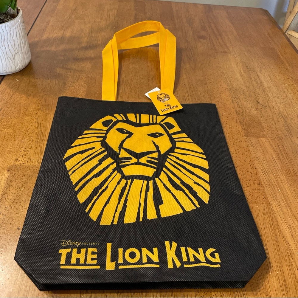 Lightweight The Lion King Broadway Tote Bag Black‎ & Yellow Disney Musical Rare